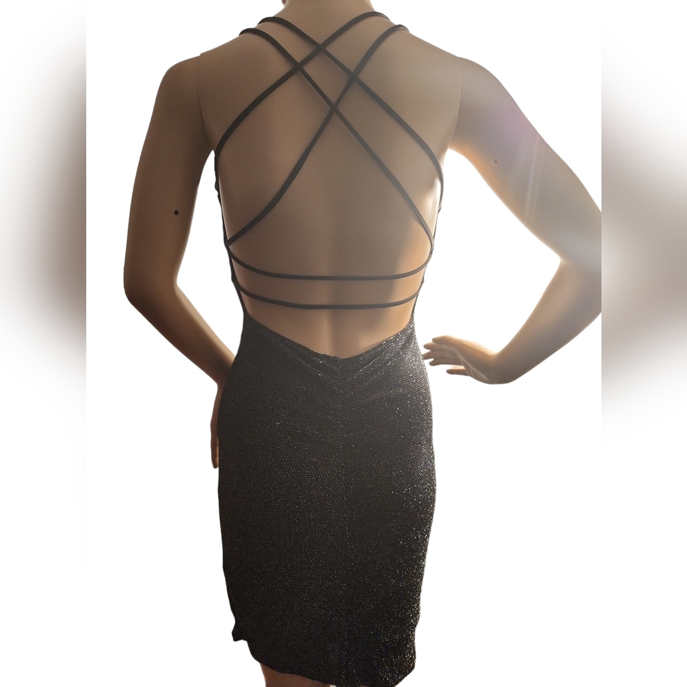 Galaxy Sexy Black Dress by Fashion Nova Medium